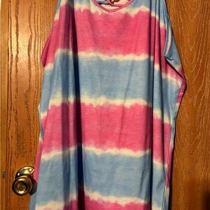 Tie-Dye Tank Top - Pink and Blue